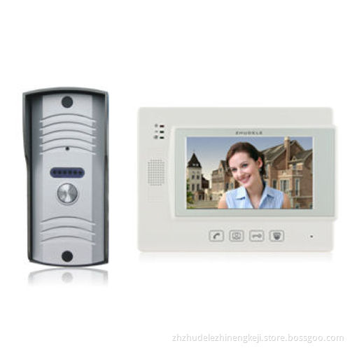 7-inch Video Doorphone, Can Connect Extra CCTV Camera, Rainproof/Anti-riot 700TVL OutdoorNew